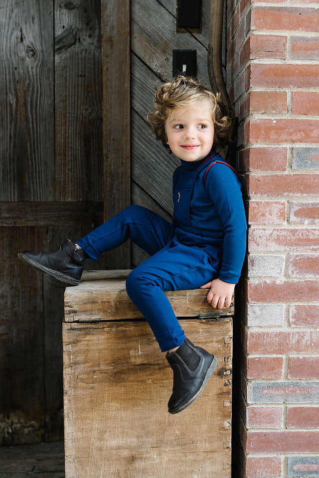one piece limited capsule bib overalls - bellwether blue