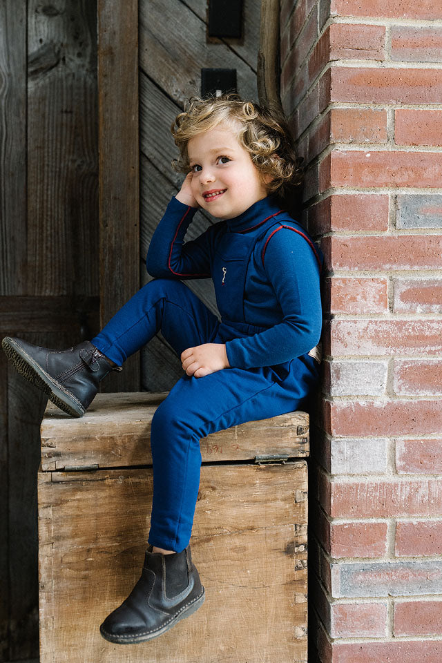 one piece limited capsule bib overalls - bellwether blue