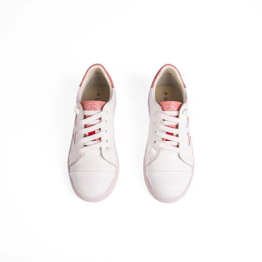 shoes elan star lace sneakers - white/pink