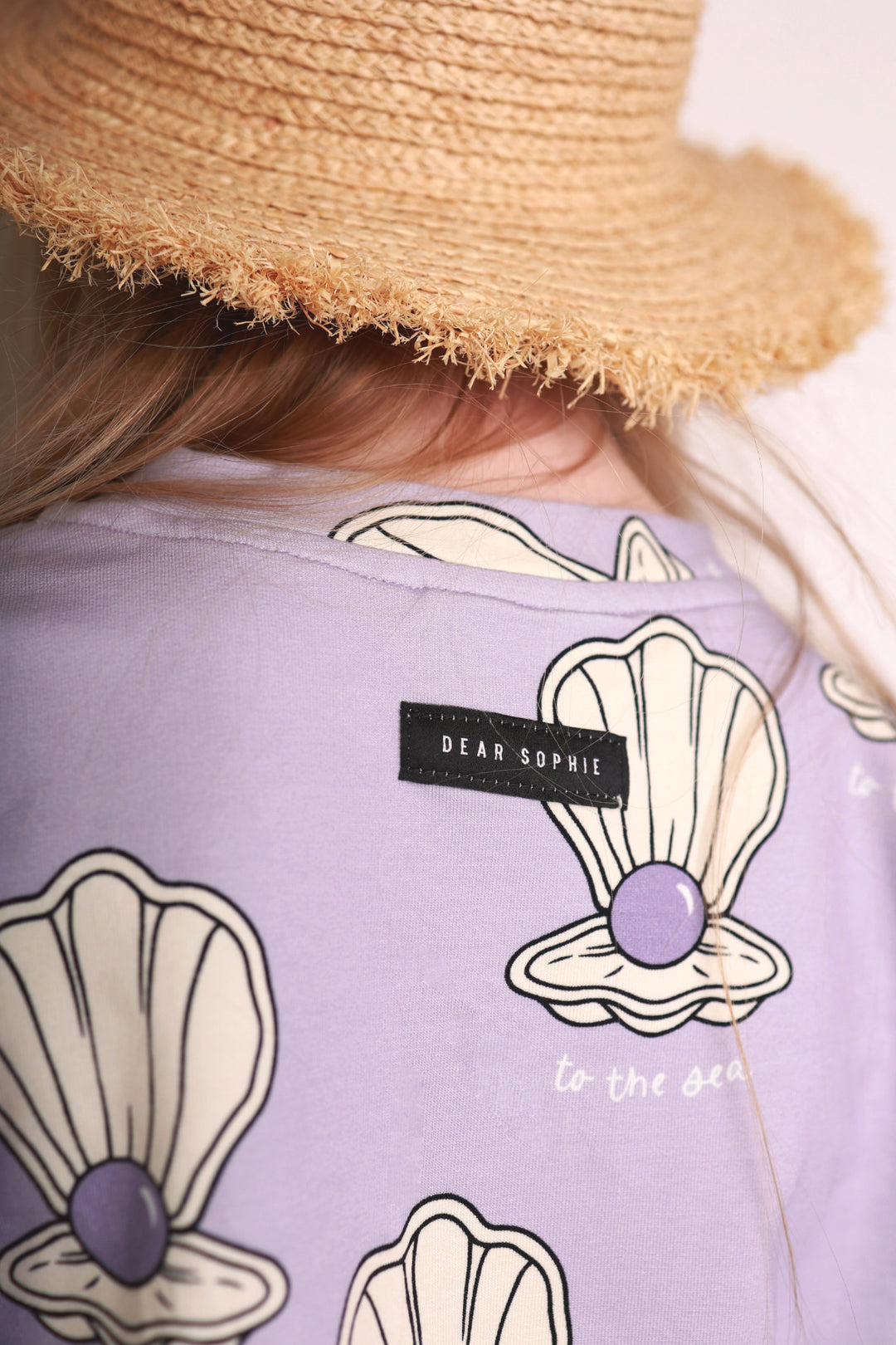 top l/s clam shell sweatshirt - shell violet