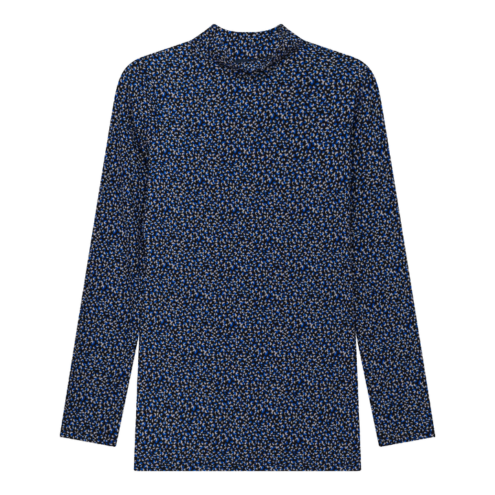 top l/s turtleneck printed - blue print