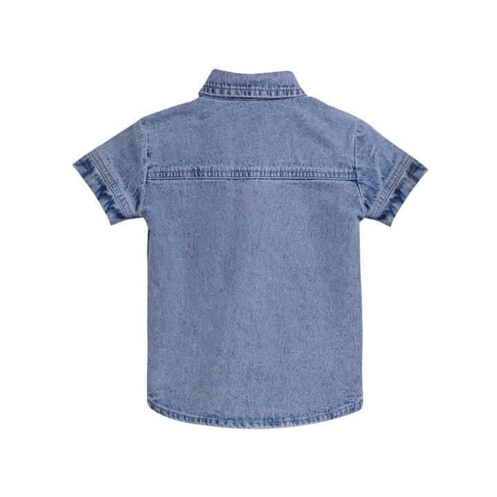 shirt s/s denim stamp - denim