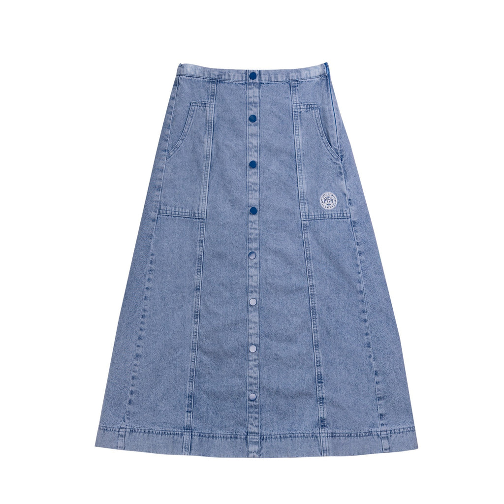 skirt maxi denim snaps - denim – Lily and Todd