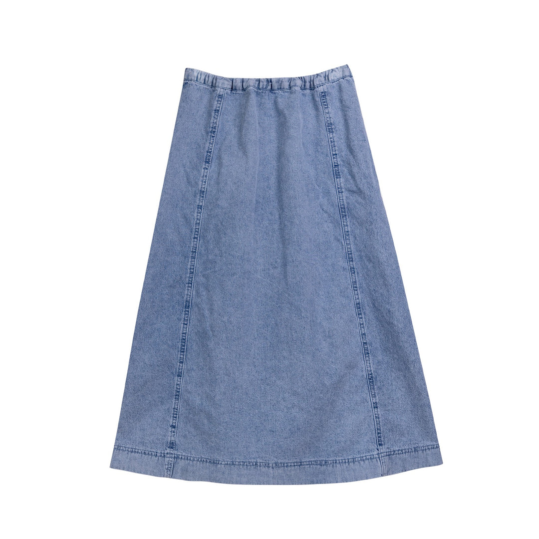 skirt maxi denim snaps - denim