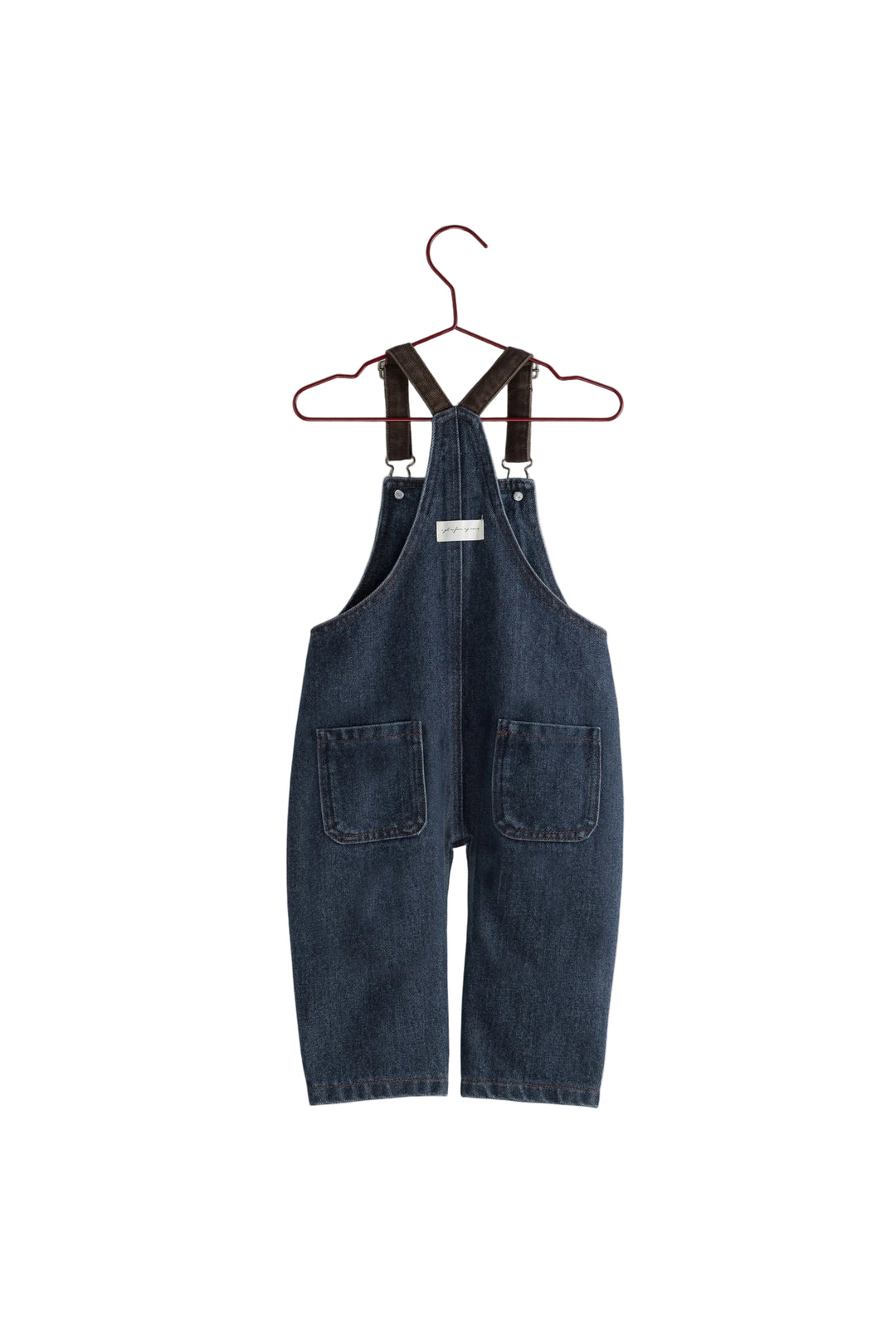 one piece denim barrel overalls - blue denim