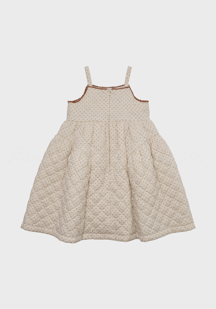 dress quilted print jumper with embroidery - vintage brick