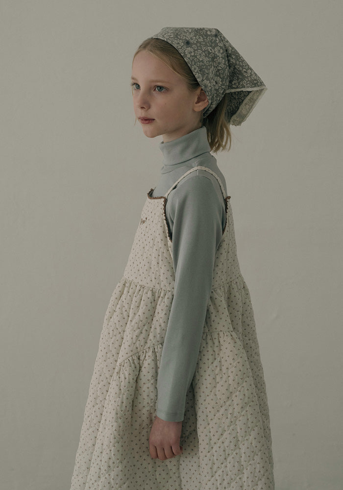 dress quilted print jumper with embroidery - vintage brick