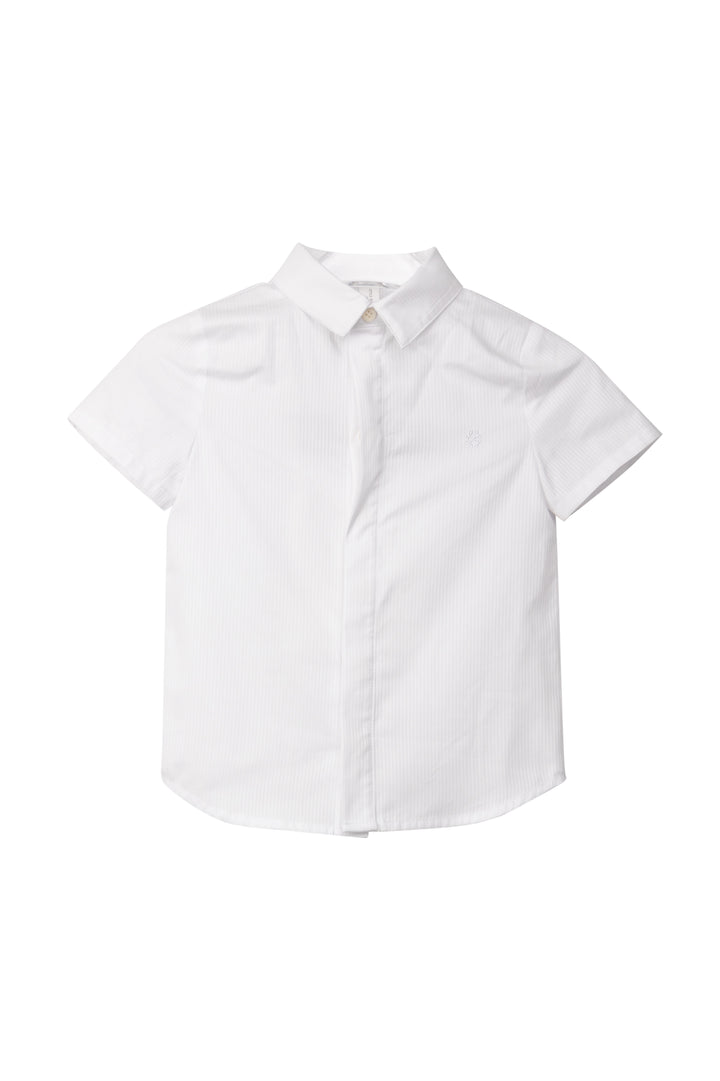 shirt s/s striped - white