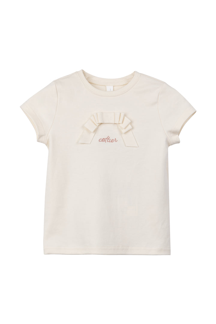 tee s/s overlap bow logo - white