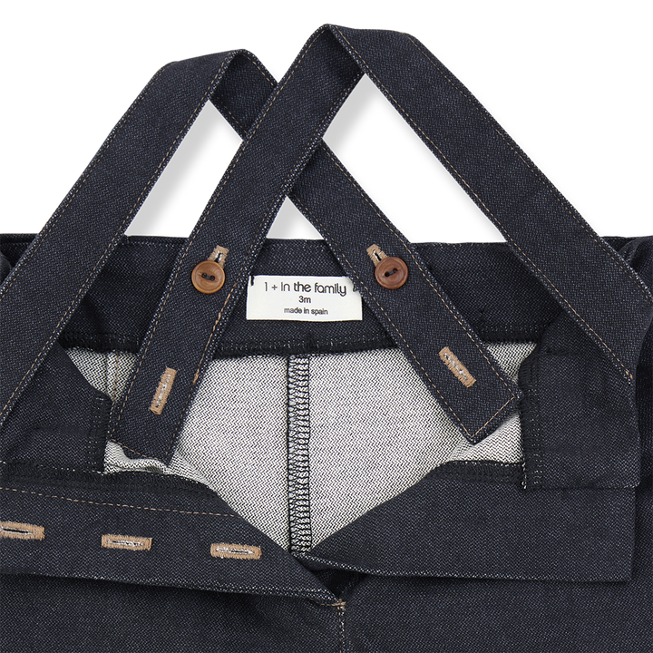 one piece stitch suspender overalls - dark blue