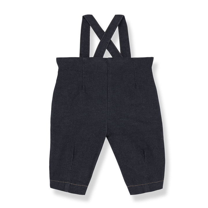 one piece stitch suspender overalls - dark blue