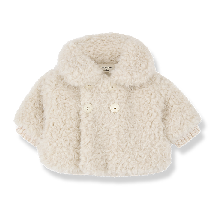 jacket sherpa polar collared - ecru