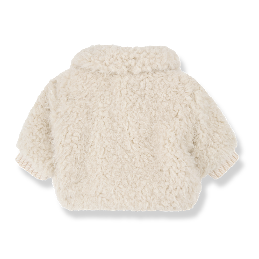 jacket sherpa polar collared - ecru