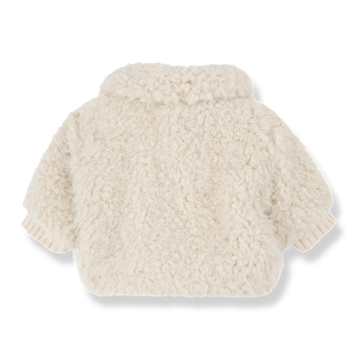 jacket sherpa polar collared - ecru