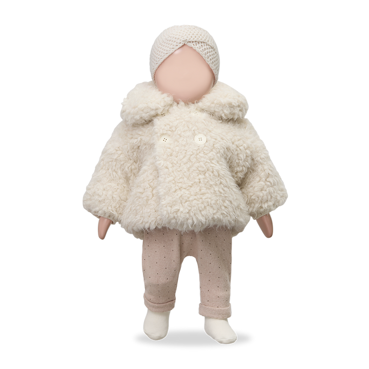 jacket sherpa polar collared - ecru