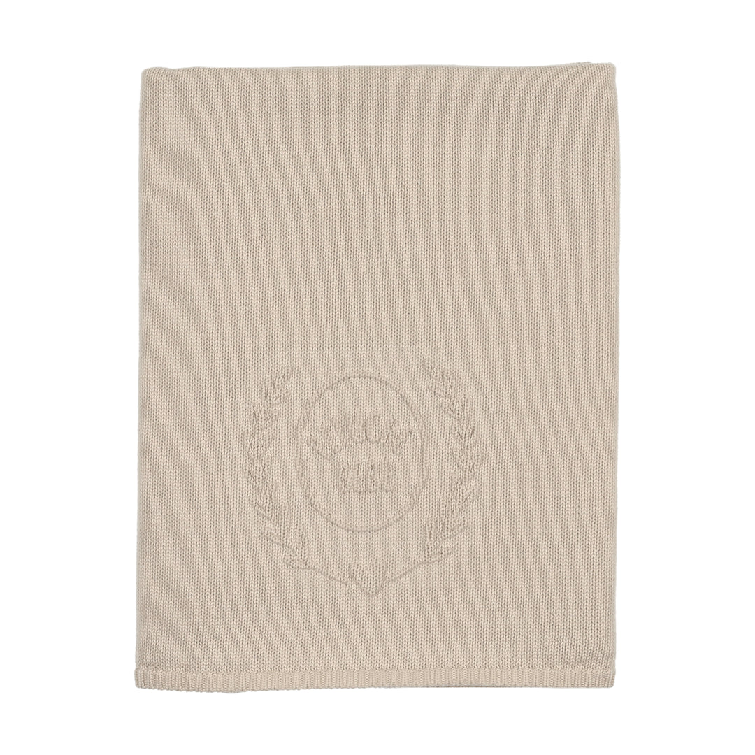 blanket peluche embossed knit - stone