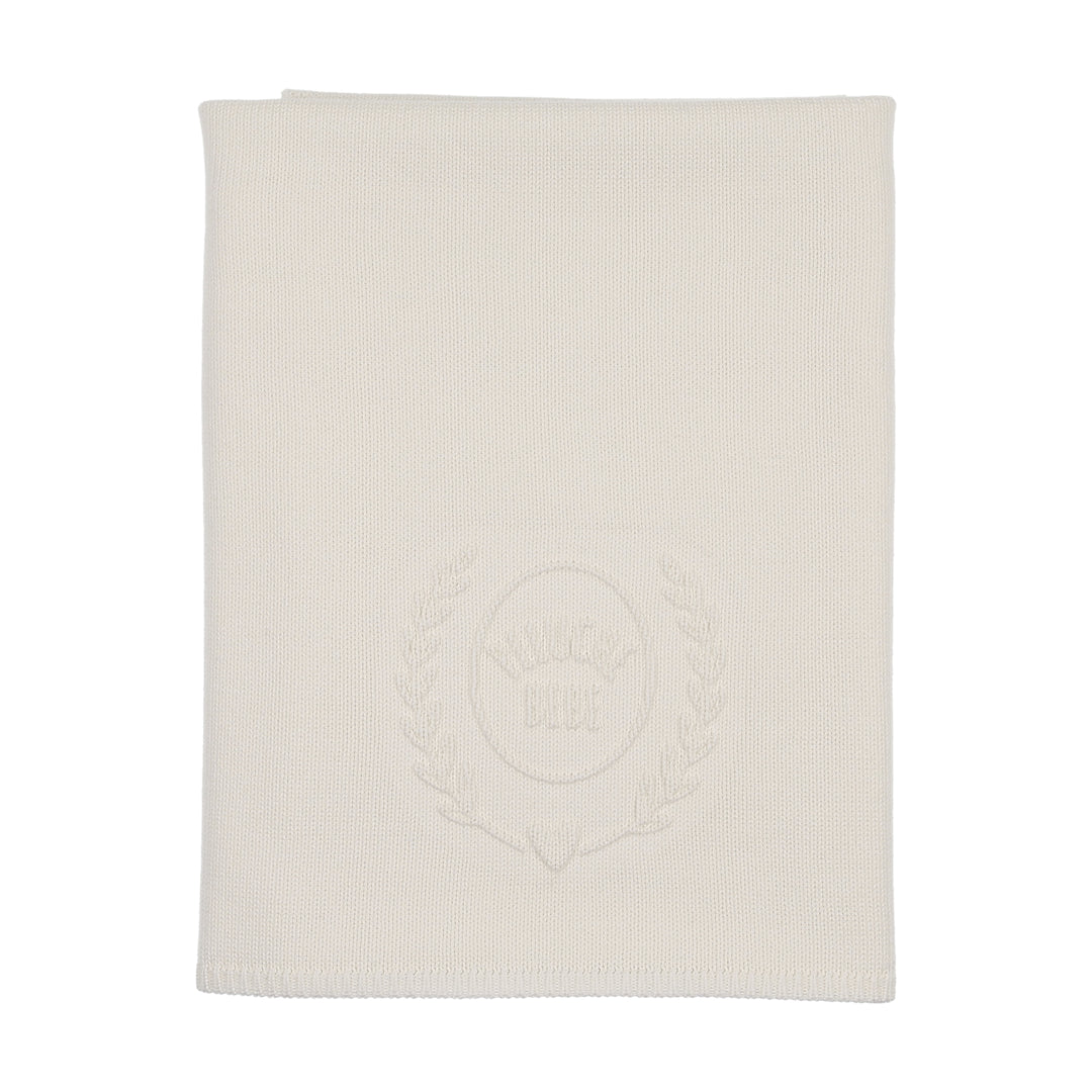 blanket peluche embossed knit - cream