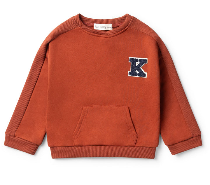 top l/s sweatshirt - rust