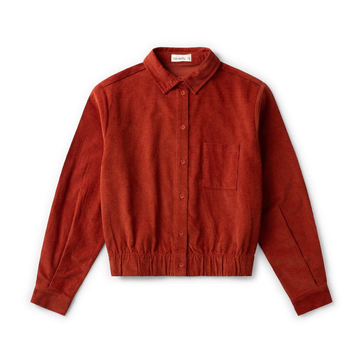 shirt l/s corduroy cropped - rust