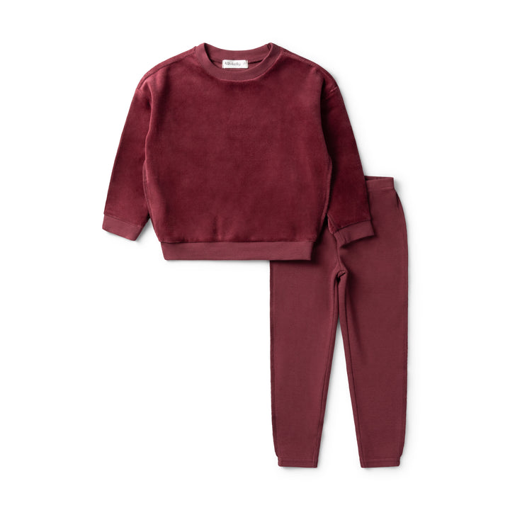 set outfit velour - plum