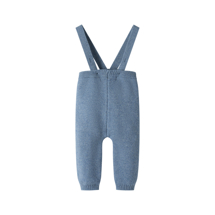 knit suspender legging - blue