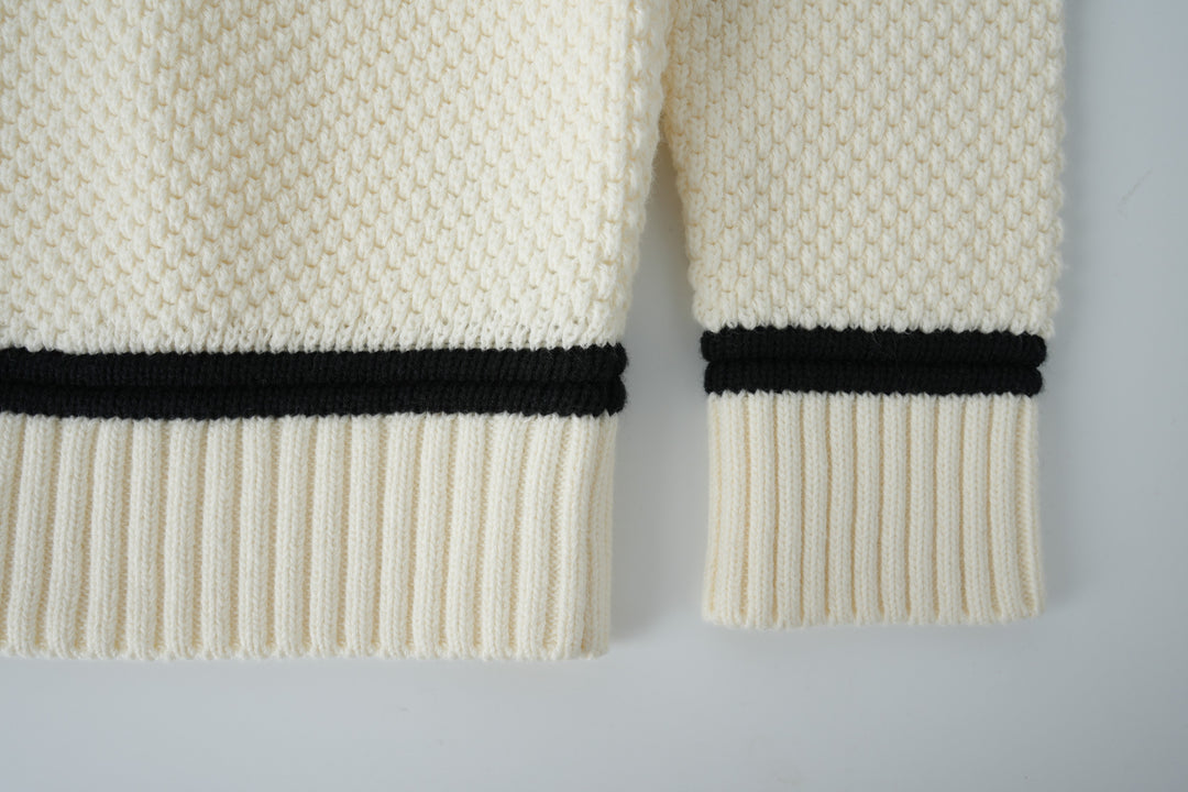 seed stitch sweater - creme