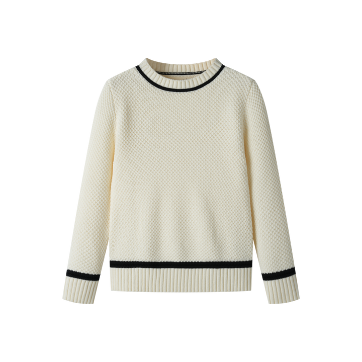 seed stitch sweater - creme