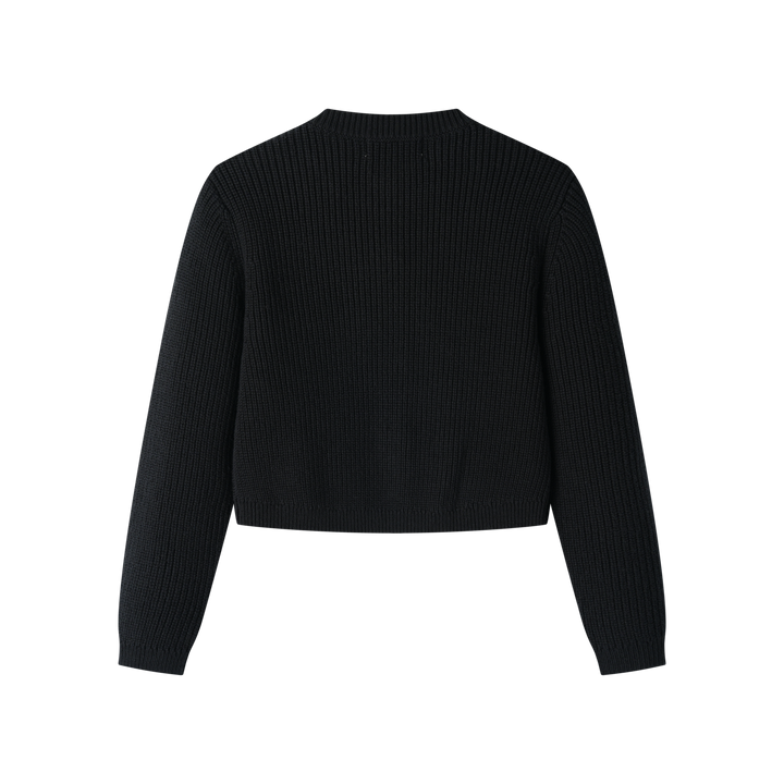 knit cardigan - black