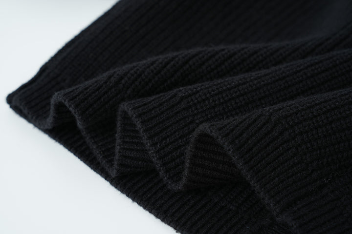 knit cardigan - black