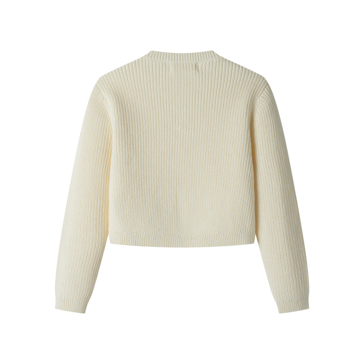 knit cardigan - creme