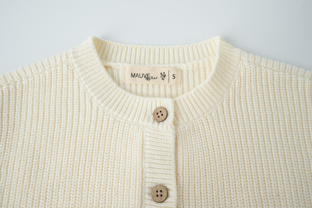 knit cardigan - creme