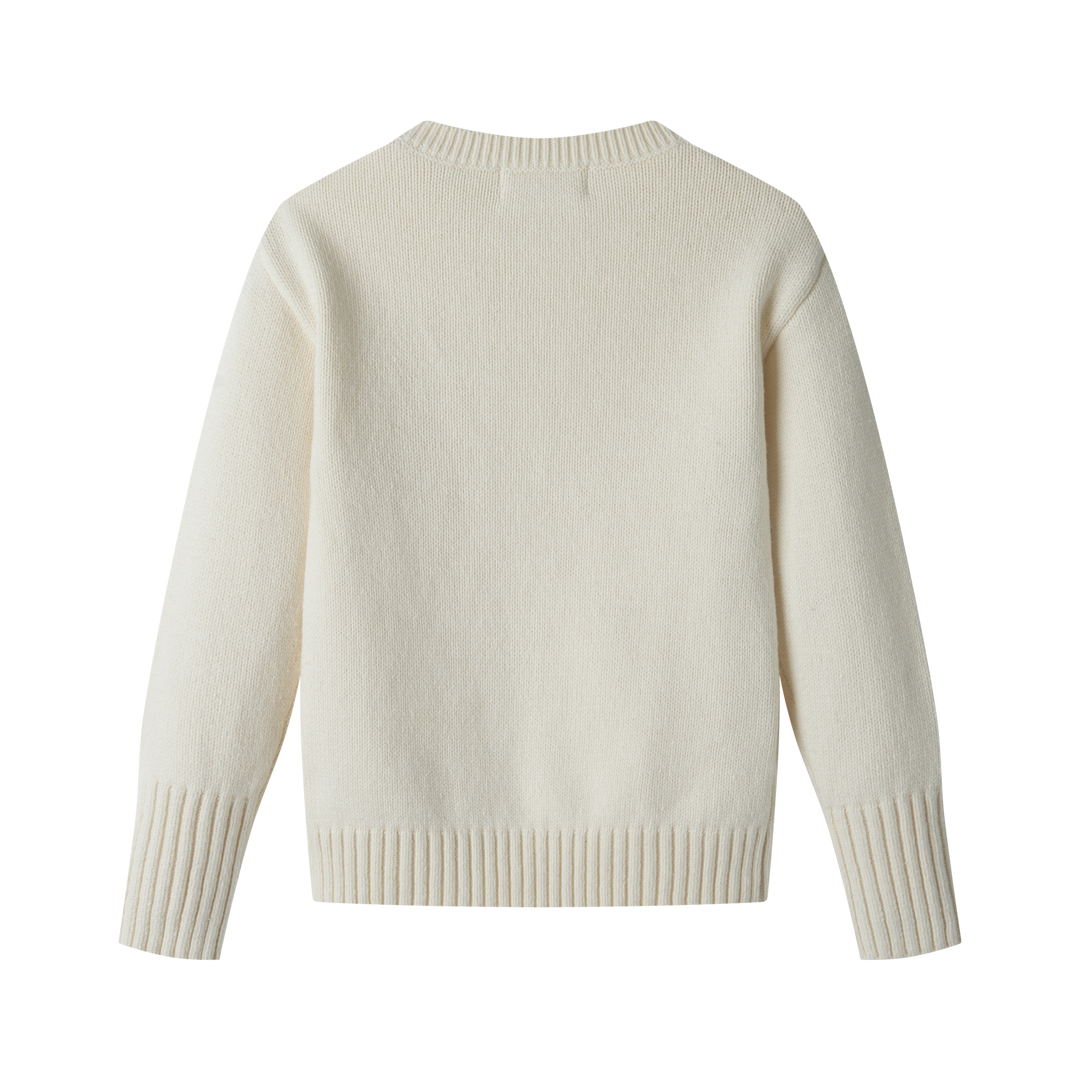 classic knit sweater - ivory