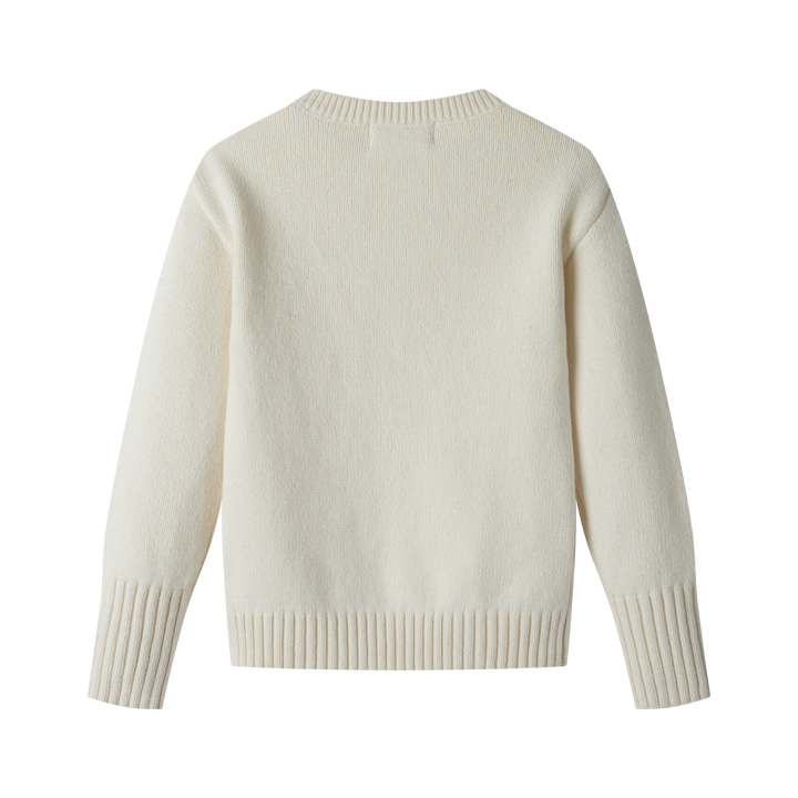 classic knit sweater - ivory