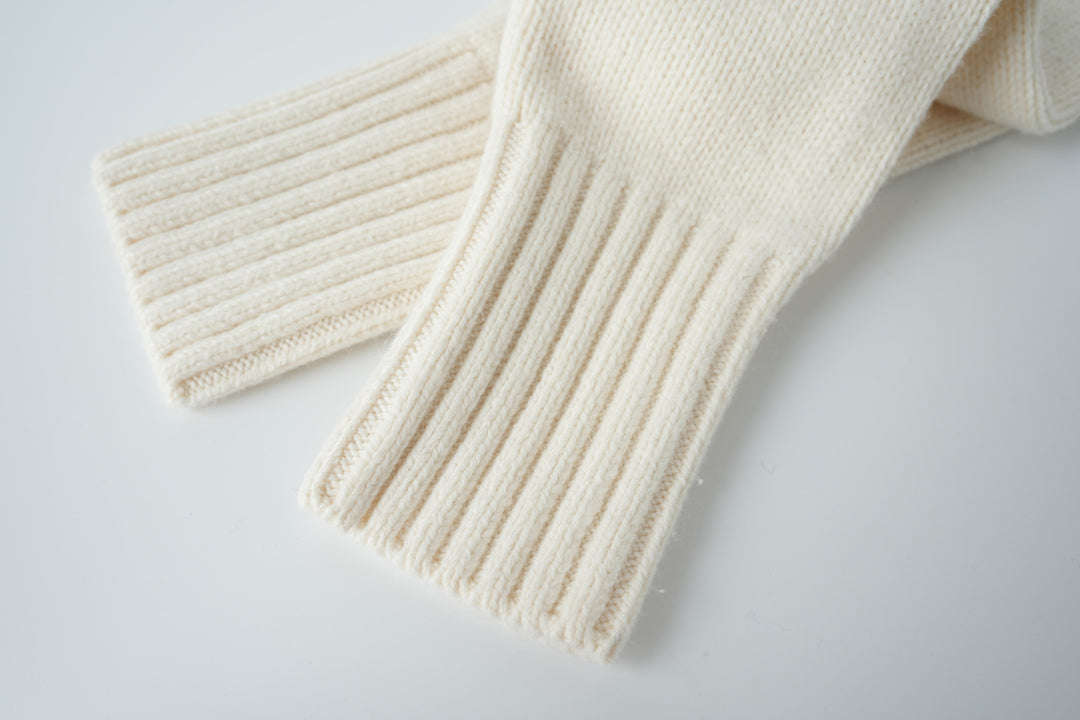 classic knit sweater - ivory