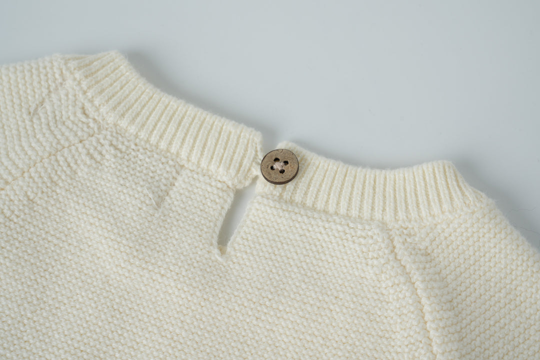 knit onesie - creme