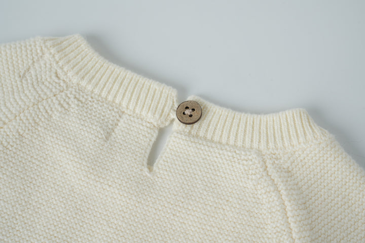 knit onesie - creme