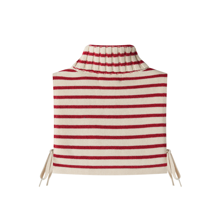 striped turtleneck collar - red striped