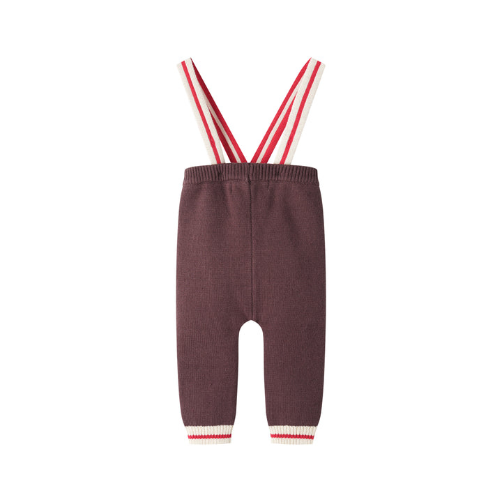 knit legging with contrast straps - mulberry