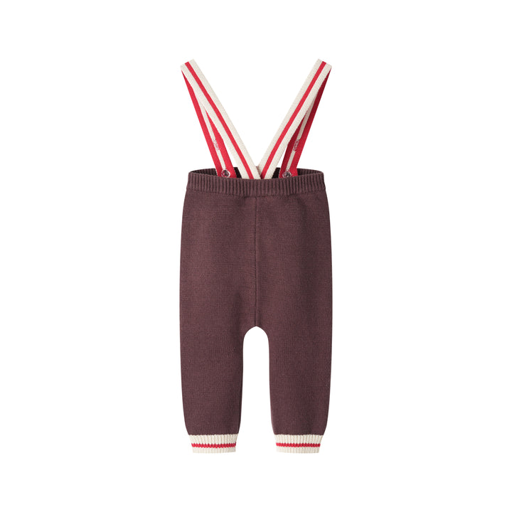 knit legging with contrast straps - mulberry