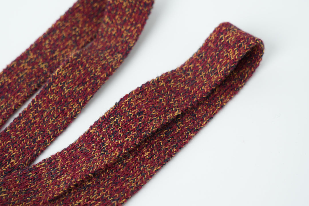 suspender legging - burgundy marled