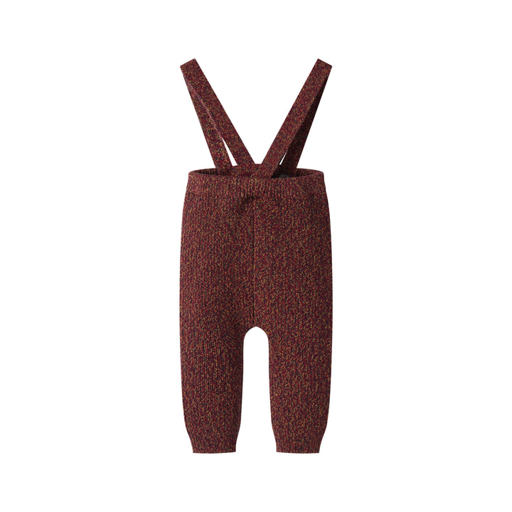 suspender legging - burgundy marled