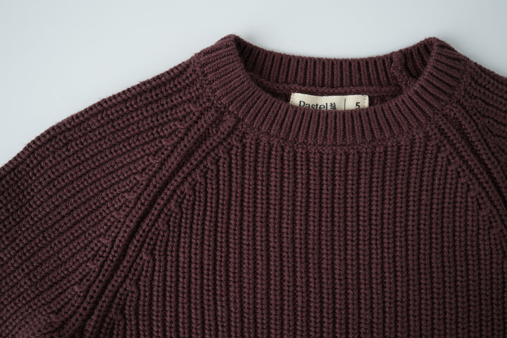 chunky sweater - mulberry