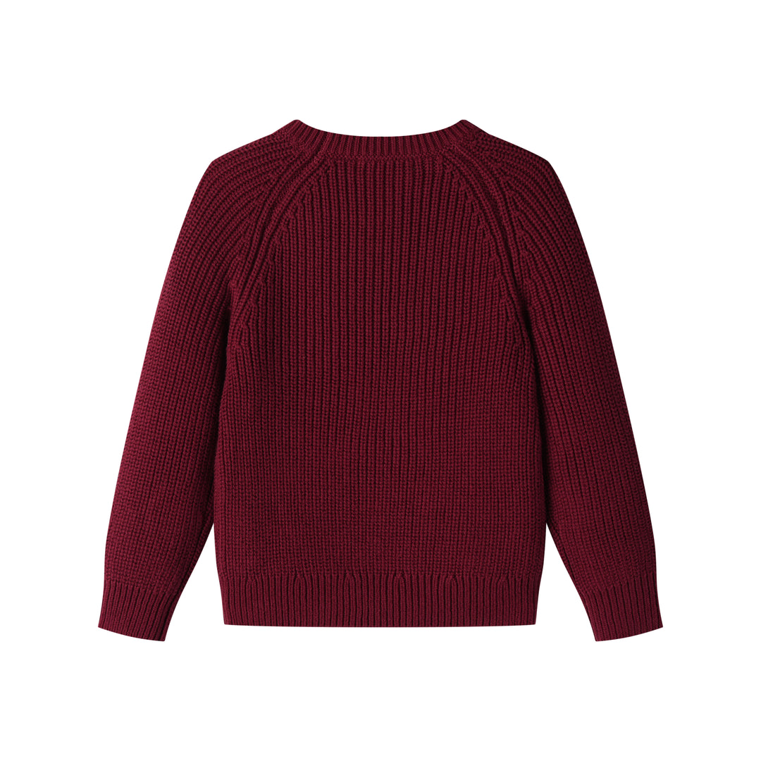 chunky sweater - burgundy