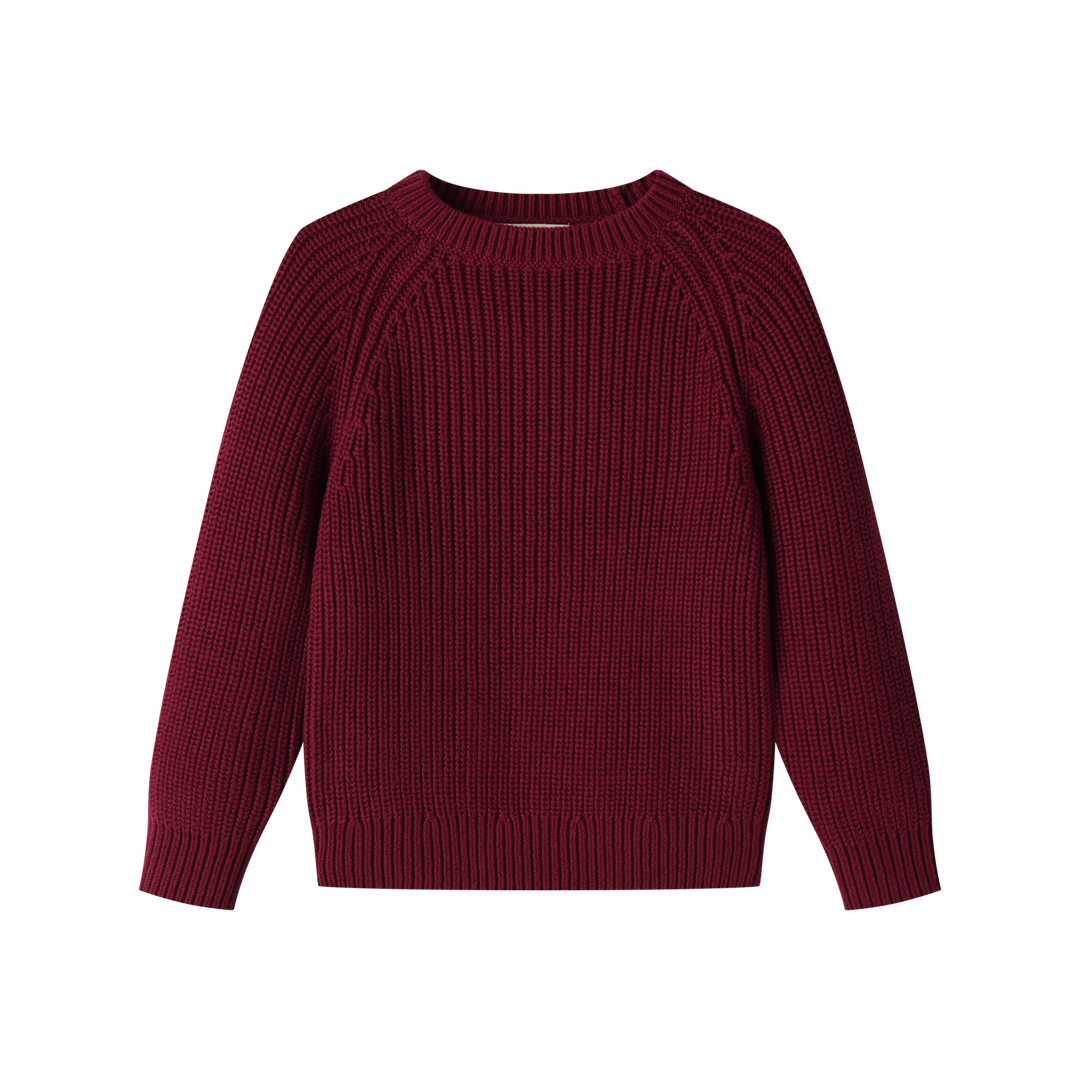 chunky sweater - burgundy