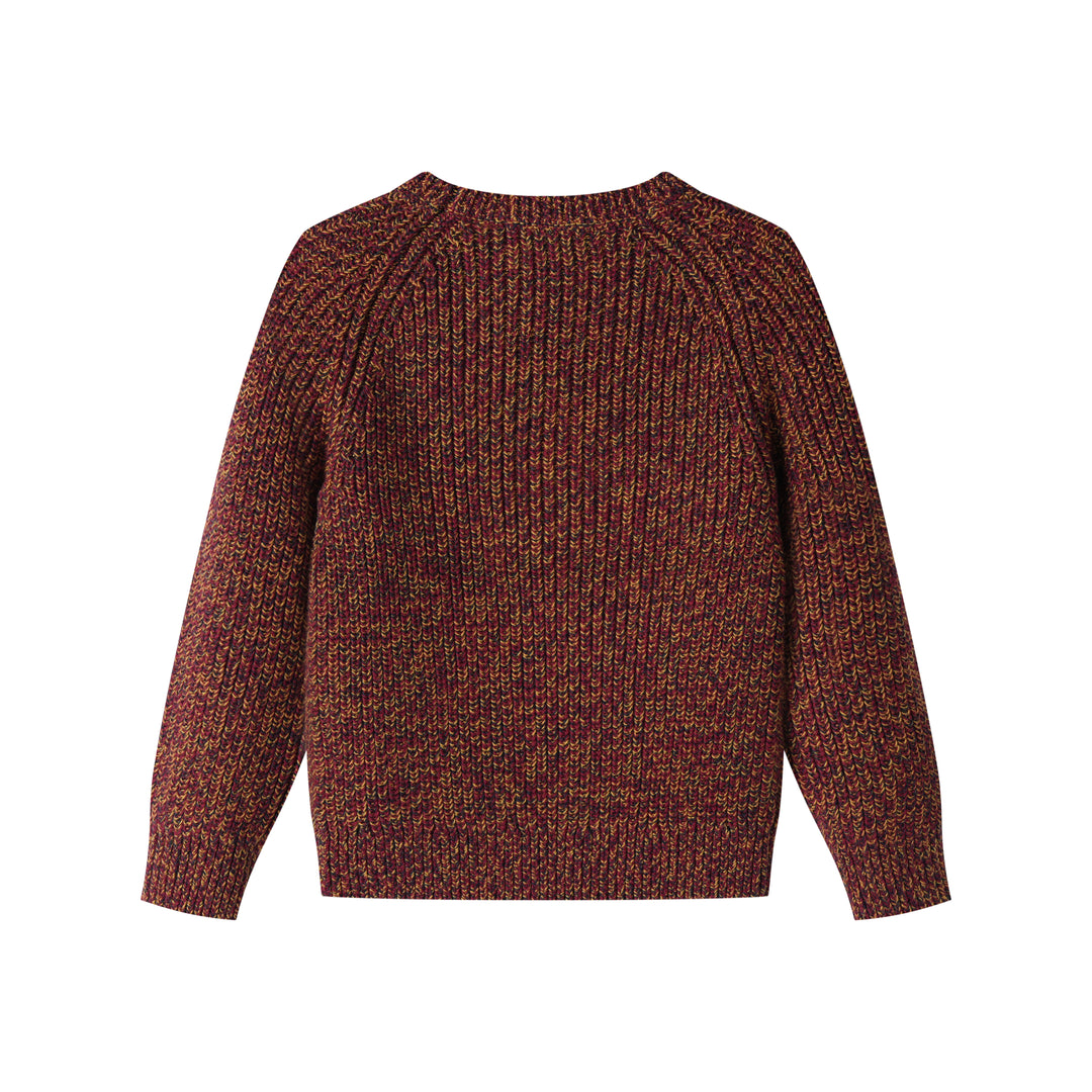 marled chunky sweater - burgundy marled