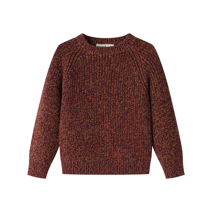 marled chunky sweater - burgundy marled