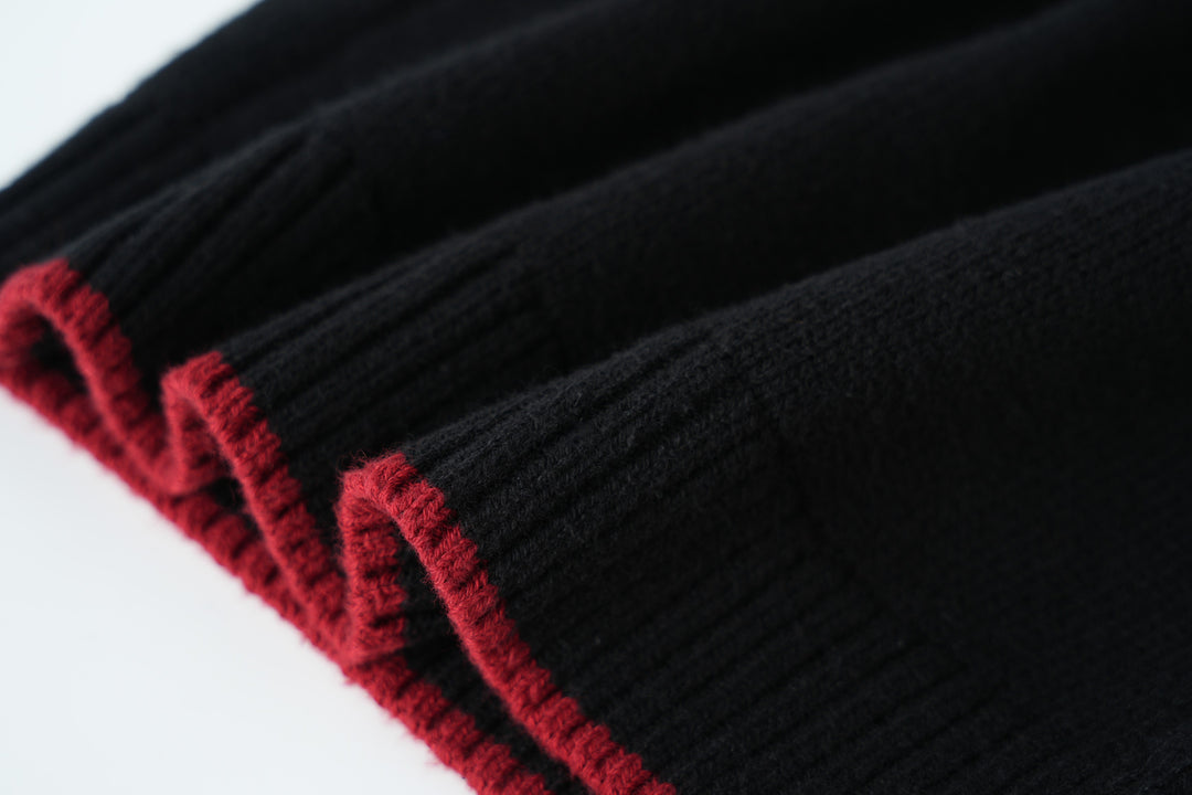 ""p"" emblem turtleneck sweater - black