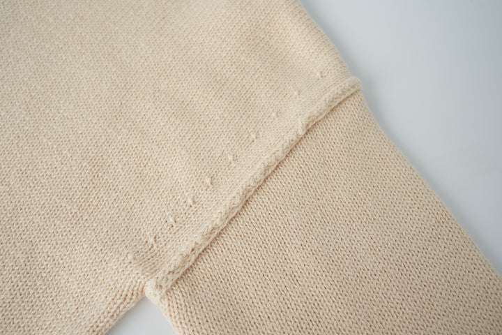 ""p"" emblem turtleneck sweater - cream