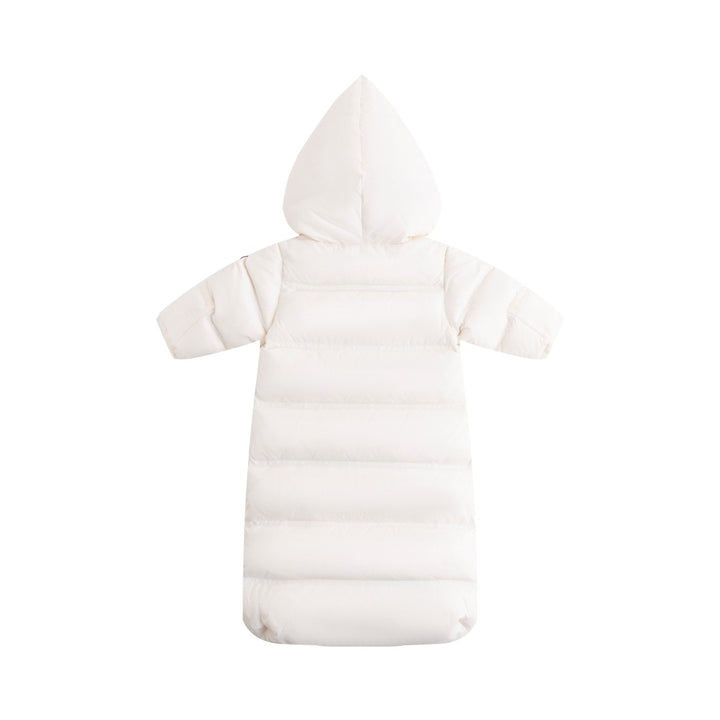 snowsuit padded double zipper with hood - off white