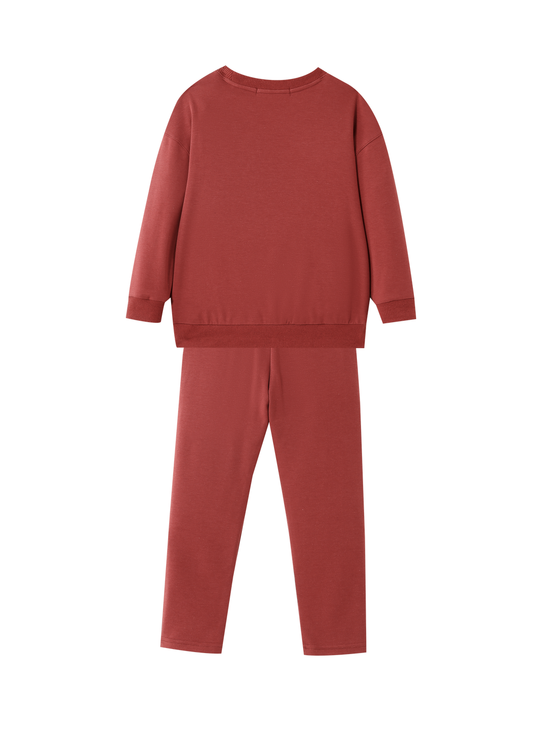 cozy rainbow pajama - rust